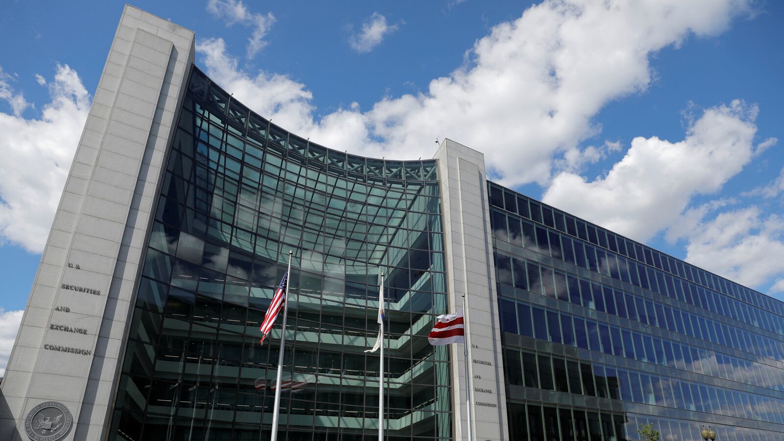 The headquarters of the U.S. Securities and Exchange Commission (SEC) is seen in Washington, D.C.