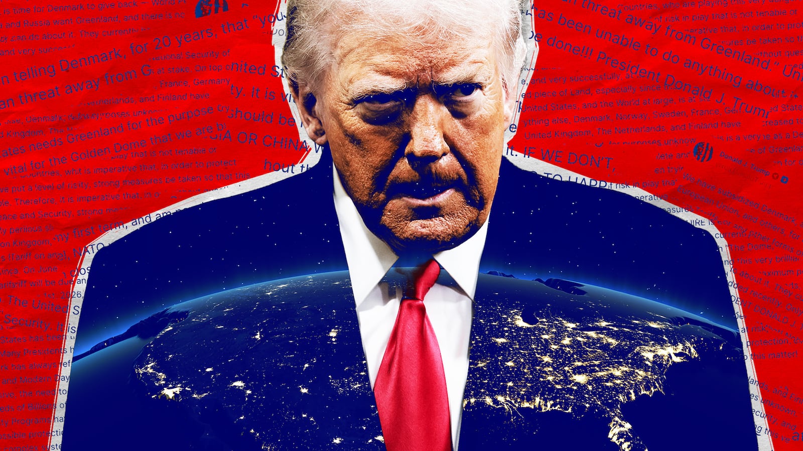 Donald Trump with his Truth Social posts.