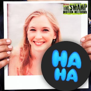 A photo illustration of a photograph of Virginia Giuffre for The Swamp.