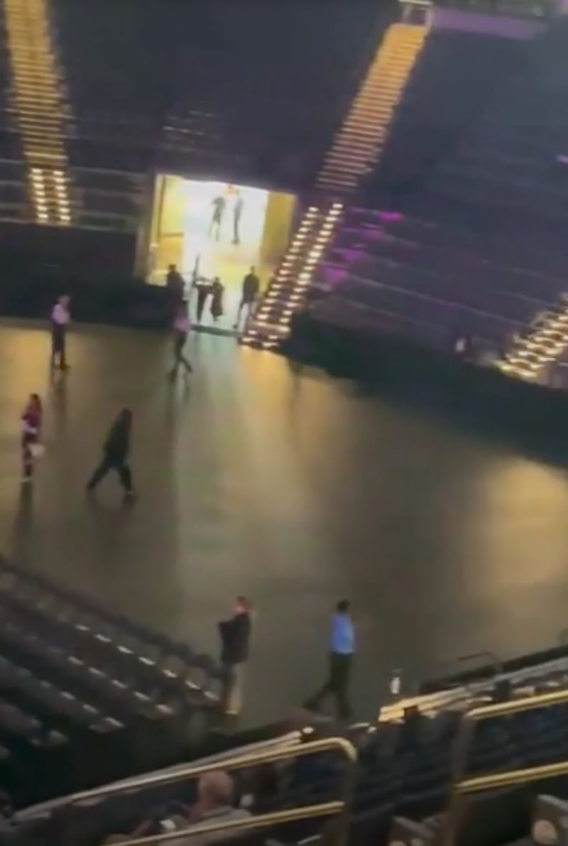 Footage from an attendee showed a sparsely populated arena very different from Vance’s clip.