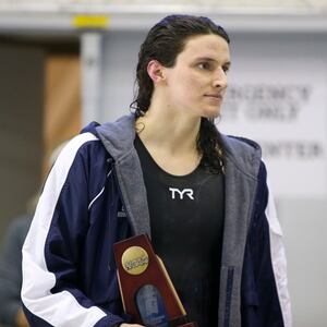 Penn Quakers swimmer Lia Thomas finishes eighth in the 100 free at the NCAA Swimming & Diving Championships at Georgia Tech.