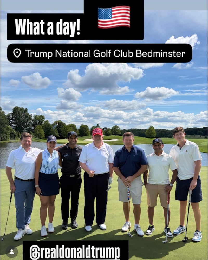 Donald Trump spent his weekend golfing with Fox News star Bret Baier.