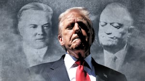 Donald Trump and the ghosts of Herbert Hoover and J. Edgar Hoover.