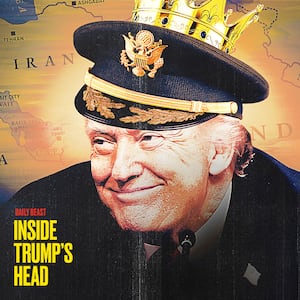 Donald Trump can't decide if he's a military genius or a king.