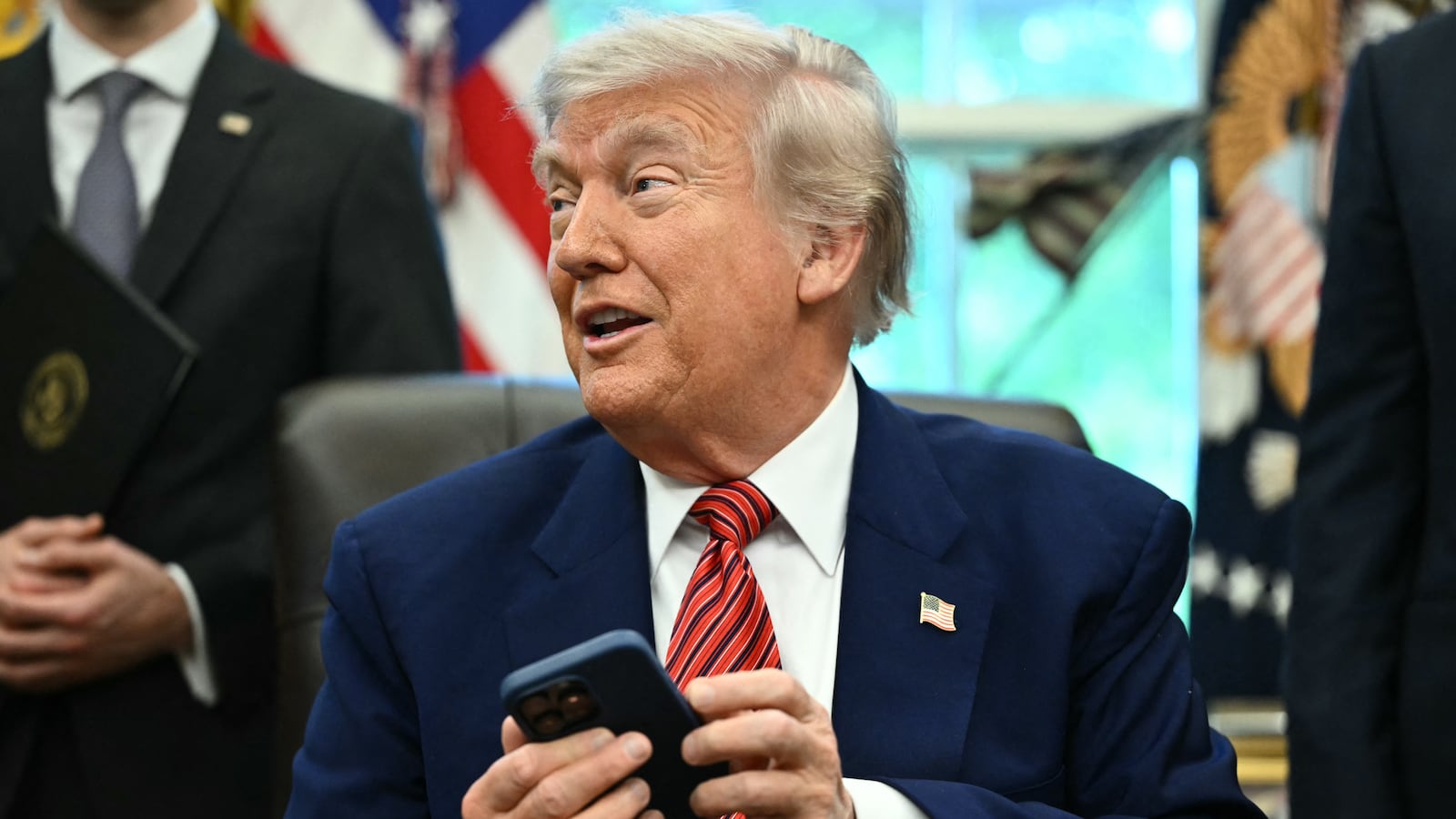 US President Donald Trump speaks after signing executive orders in the Oval Office of the White House in Washington, DC, on May 23, 2025. (Photo by Mandel NGAN / AFP) (Photo by MANDEL NGAN/AFP via Getty Images)