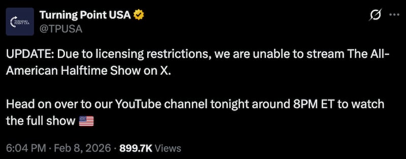 Turning Point USA tweet