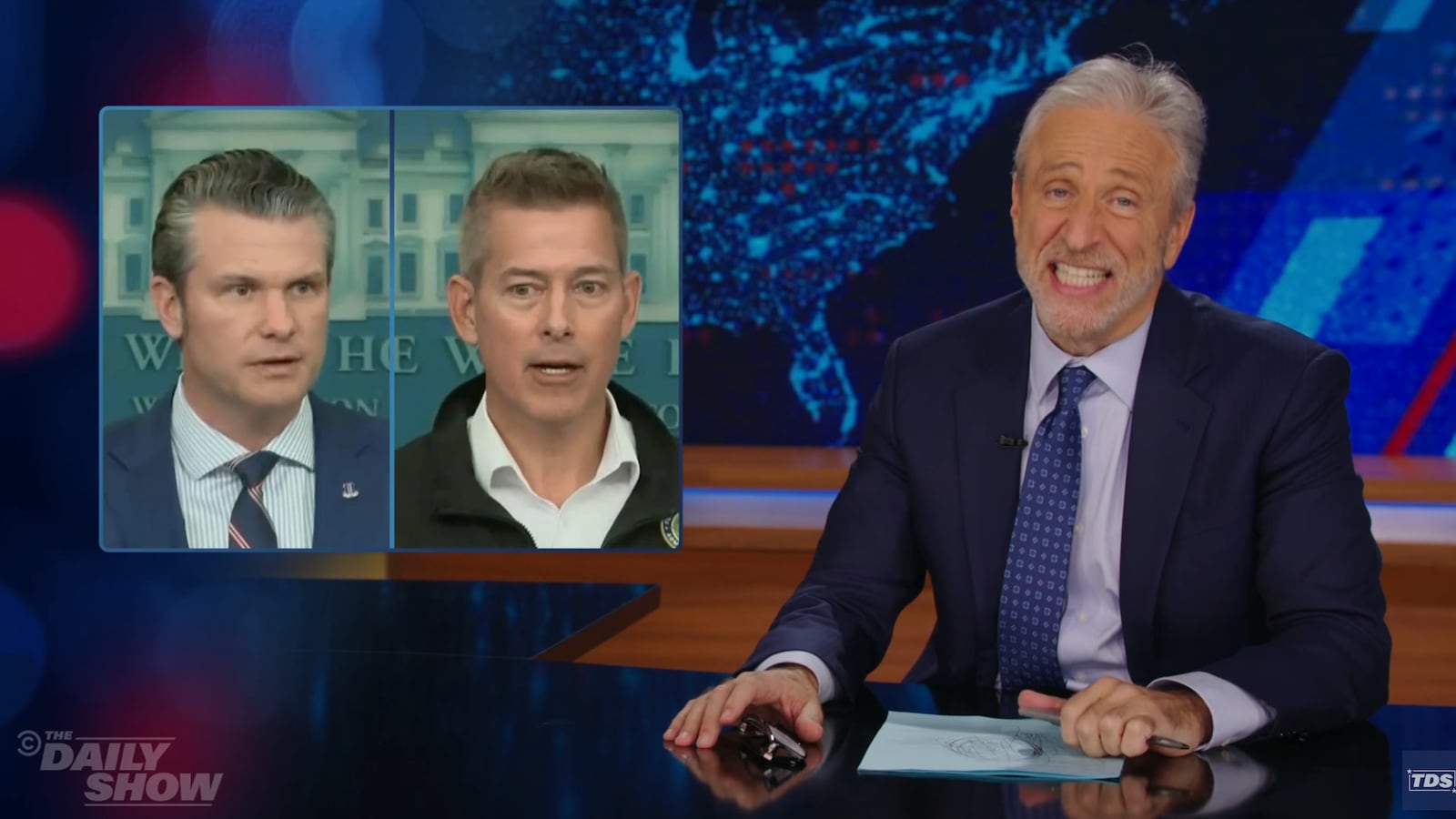 Jon Stewart talking about Pete Hegseth and Sean Duffy
