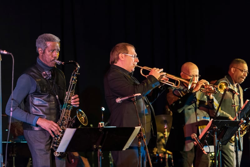Billy Harper, David Weiss, Eddie Henderson and Donald Harrison of The Cookers. Drummer Billy Hart said Trump's involvement in the Kennedy Center "evidently" played a part in the cancellation.