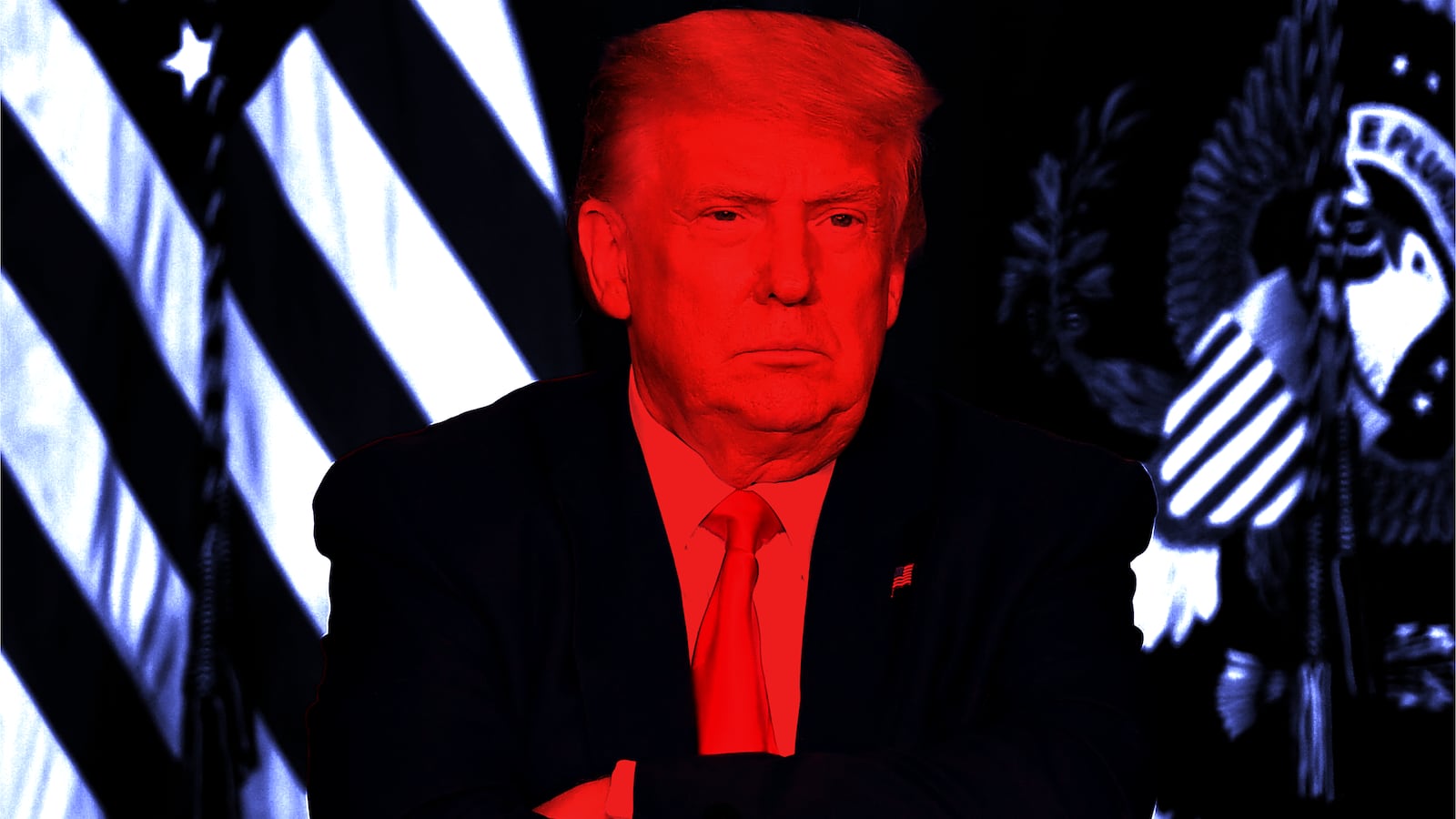 Donald Trump photo illustration, illo