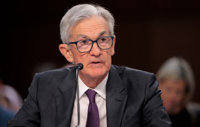WASHINGTON, DC - FEBRUARY 11: Federal Reserve Chair Jerome Powell testifies before the Senate Banking Committee in the Hart Senate Office Building on Capitol Hill on February 11, 2025 in Washington, DC. Powell reported to lawmakers about the Fed's continuing efforts to tame inflation and how and when to ease borrowing costs in the face of new tariffs, possible tax cuts and other institutional moves by President Donald Trump's second administration. (Photo by Chip Somodevilla/Getty Images)
