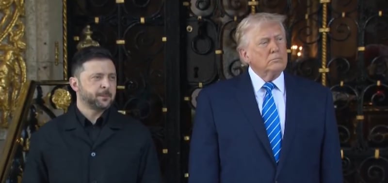 Donald Trump and Volodymyr Zelensky