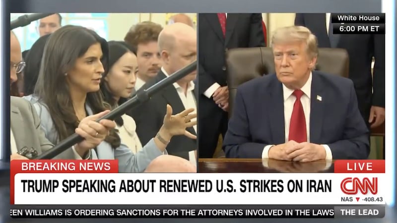 Kaitlan Collins questioning Donald Trump