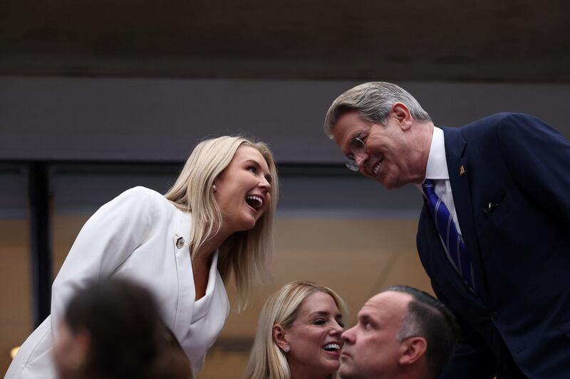 Karoline Leavitt and Scott Bessent