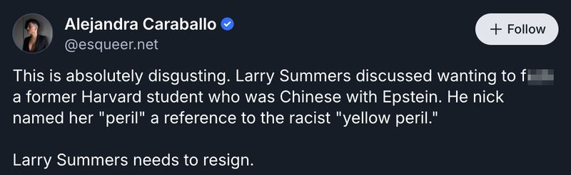 Alejandra Caraballo's Bluesky post.