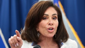 Attorney for the District of Columbia Jeanine Pirro speaks during a press conference at the U.S. Attorney's Office for the District of Columbia on July 02, 2026 in Washington, DC. Pirro announced that former Olympic canoeist David Hearn has been indicted by a grand jury on charges related to alleged vandalism of the Lincoln Memorial Reflecting Pool.