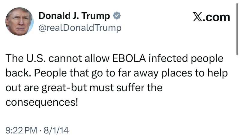 donald trump tweet ebola