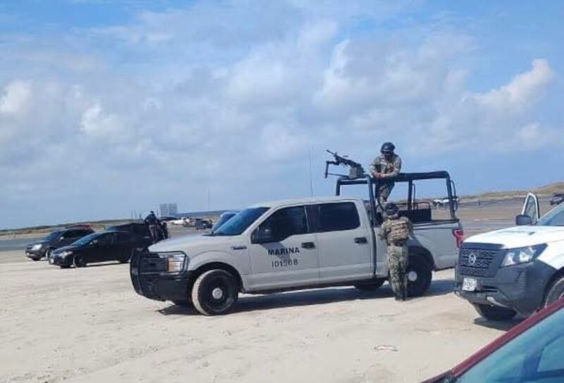 Mexican Navy personnel investigating the U.S.'s accidental invasion of Mexico.