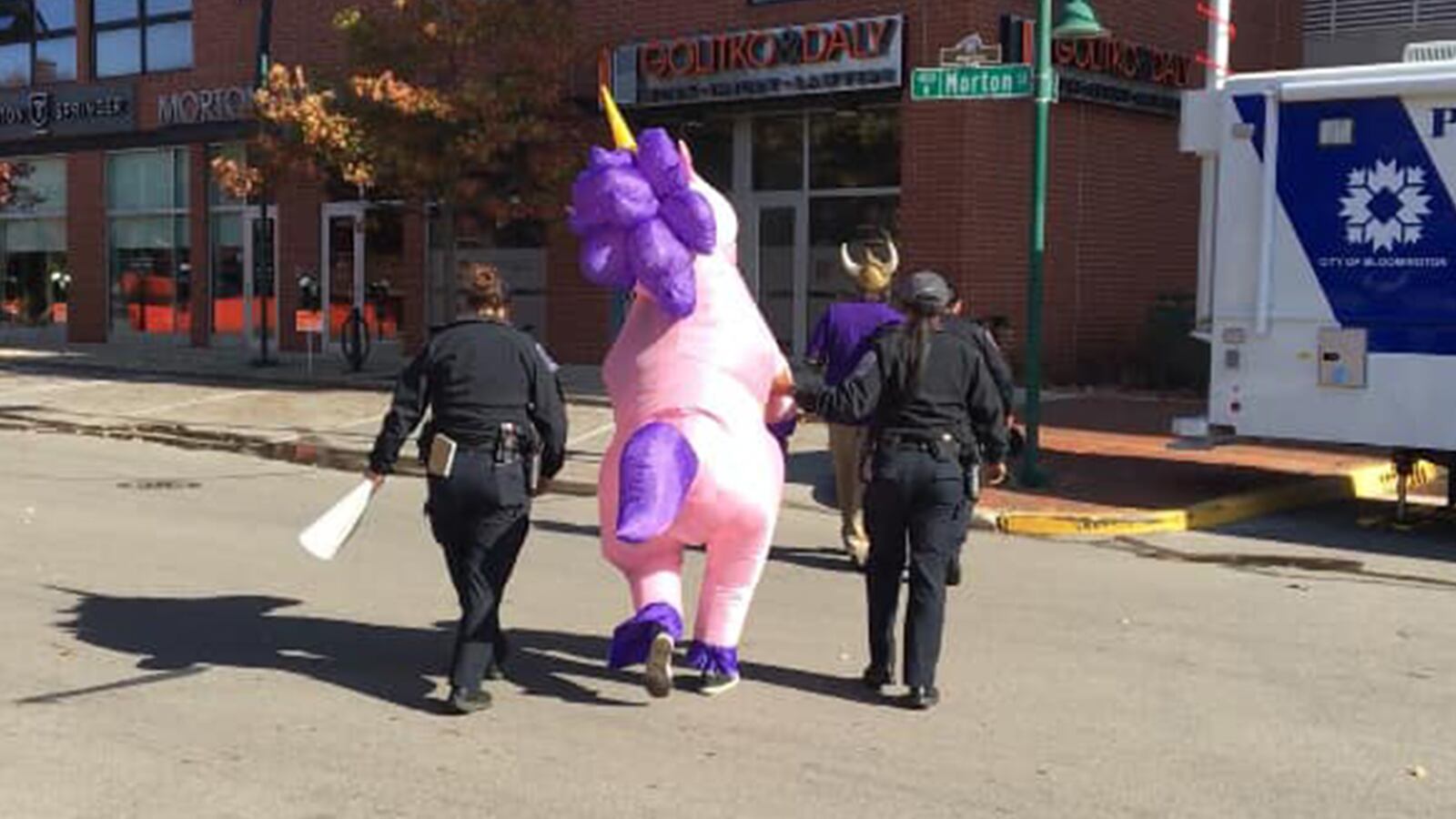 191111-Weill-Cops-protesters-unicorn_suit-supremacist-farmers-market-tease_t3pfm7