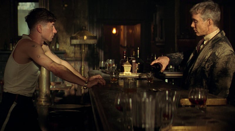Barry Keoghan and Cillian Murphy in "Peaky Blinders: The Immortal Man"
