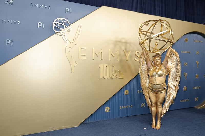 Megan Stalter attends the 78th Primetime Emmy Awards at Peacock Theater on September 14, 2026 in Los Angeles, California.