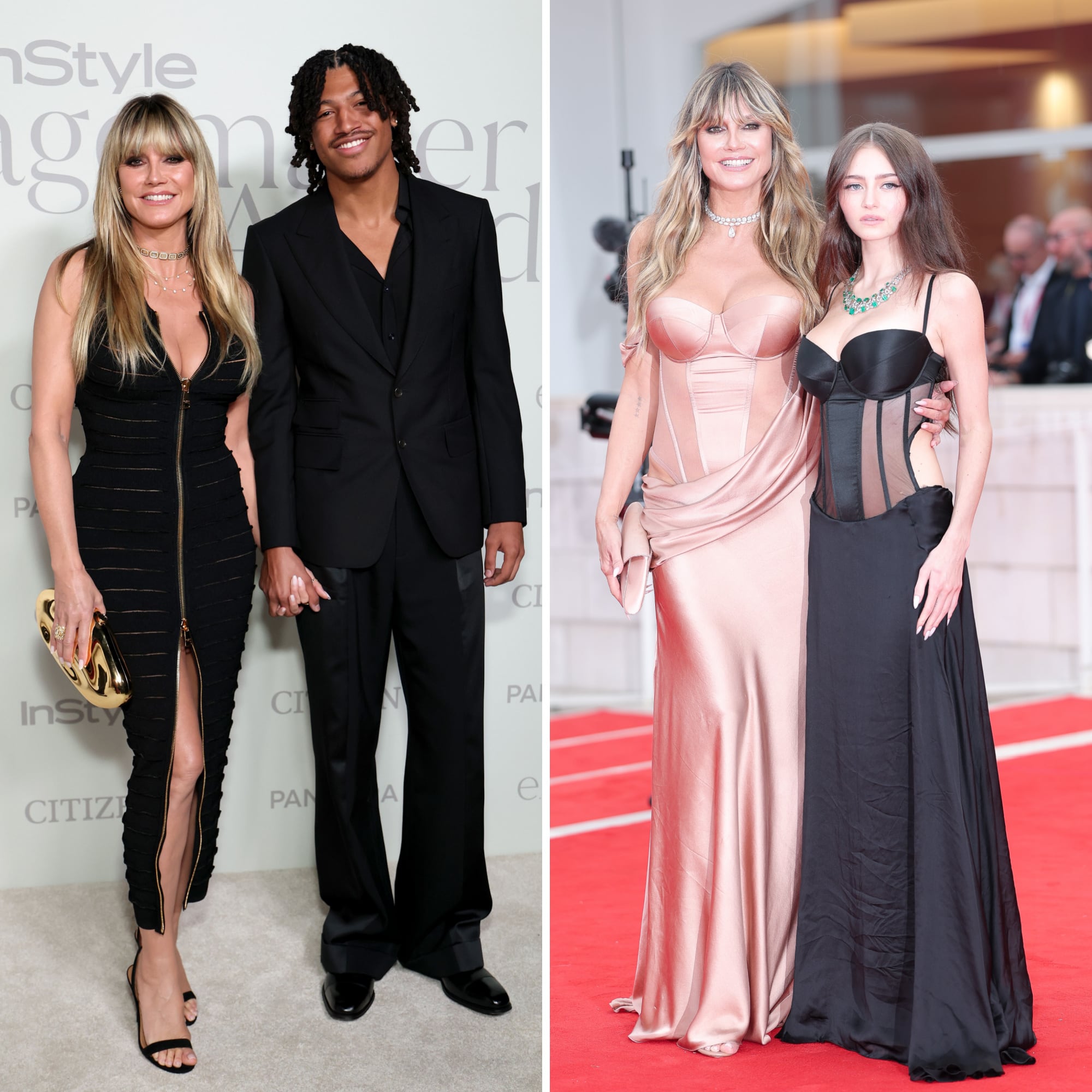 Heidi Klum with children Henry Samuel and Leni.