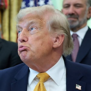 U.S. President Donald Trump looks on as he speaks to reporters before signing two executive orders regarding quantum computing, in the Oval Office at the White House in Washington, D.C., U.S., June 22, 2026.