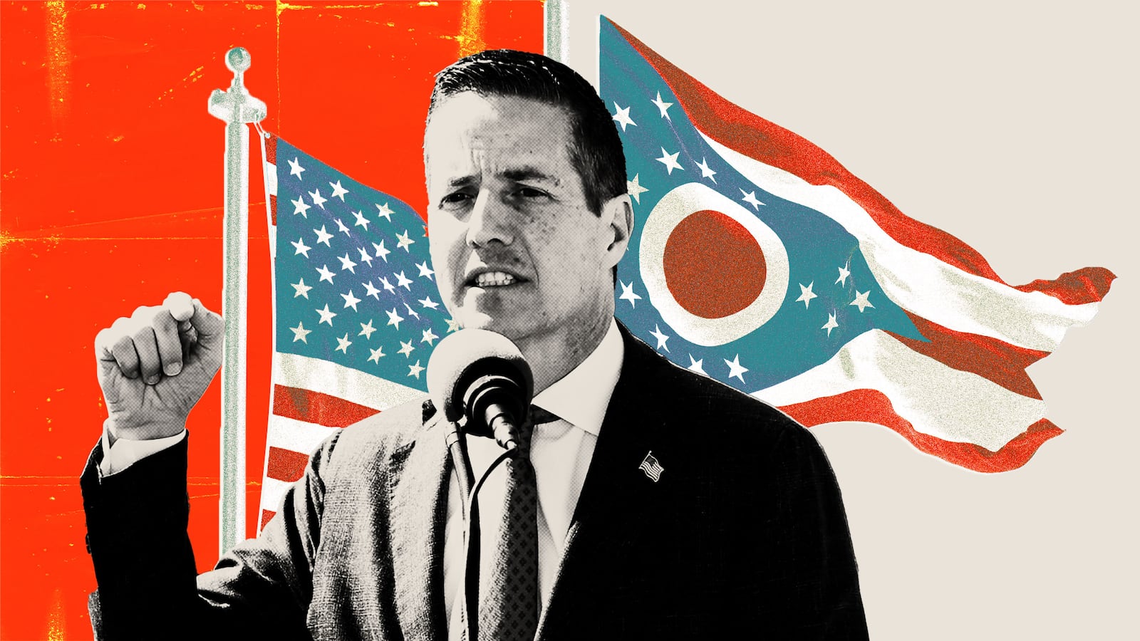 Photo illustration of Bernie Moreno