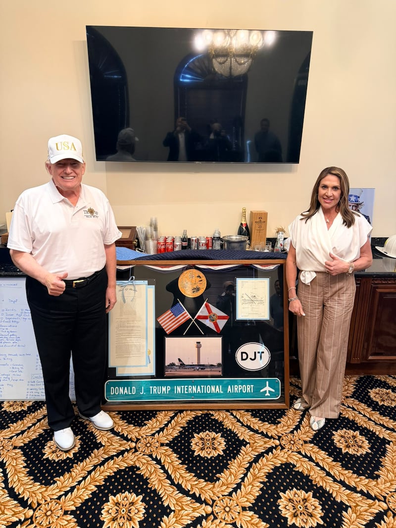 Meg Weinberger Donald Trump airport