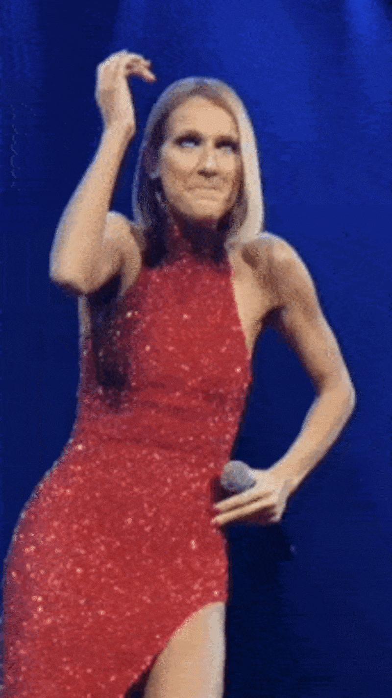 A gif of Céline Dion