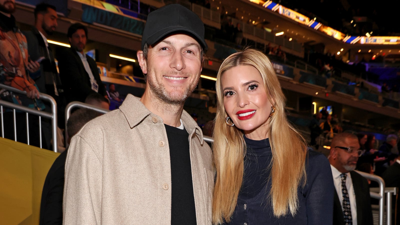 Jared Kushner and Ivanka Trump attend the 73rd NBA All-Star Game at Gainbridge Fieldhouse on February 18, 2024 in Indianapolis, Indiana.
