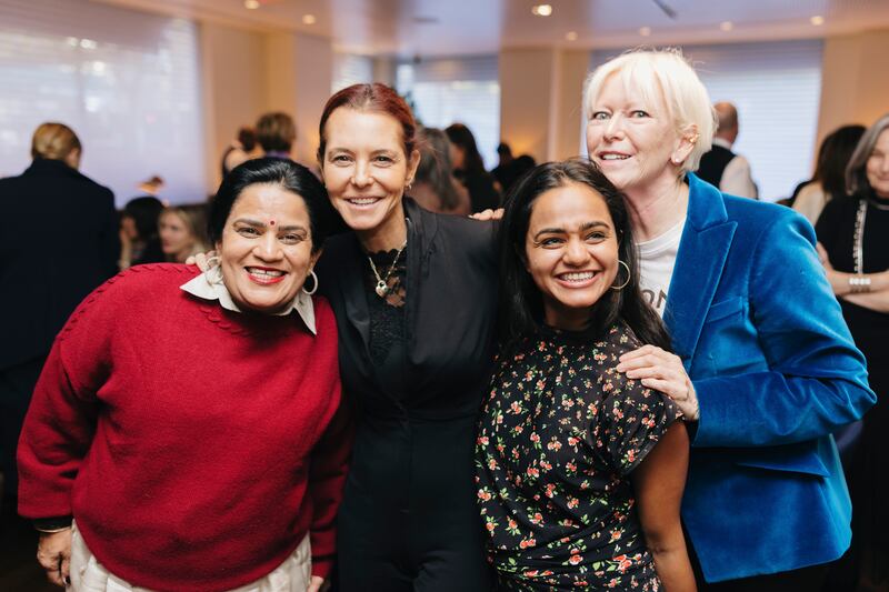 Zarna Garg her daughter, Zoya, MSNBC anchor Stephanie Ruhle and The Daily Beast Chief Creative and Content Officer Joanna Coles’ at the Power100 luncheon at Marea in New York City.