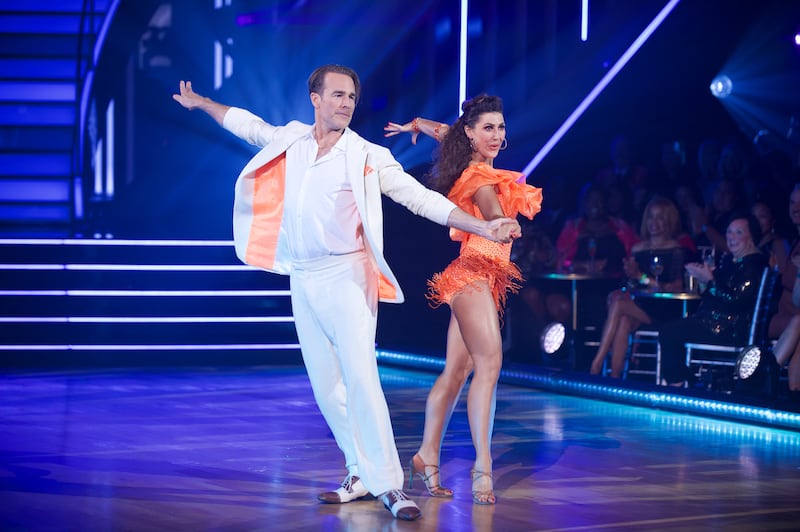 DANCING WITH THE STARS - "First Elimination" - The 12 celebrity and pro-dancer couples compete a second week with the first elimination of the 2019 season, live, MONDAY, SEPT. 23 (8:00-10:00 p.m. EDT), on ABC. (Eric McCandless/ABC via Getty Images)
JAMES VAN DER BEEK, EMMA SLATER