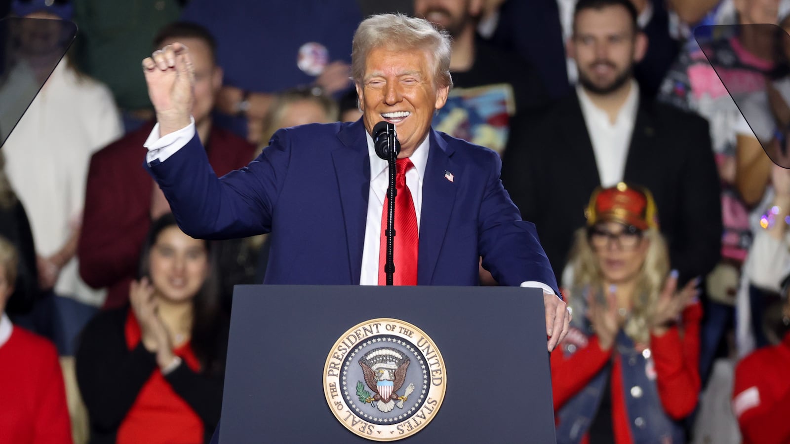 Donald Trump during a rally in Las Vegas in January 2025.