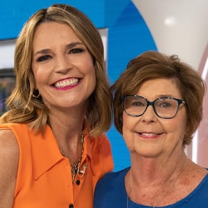 Savannah Guthrie and her mother, Nancy Guthrie, on set of the 'Today' show in 2023.