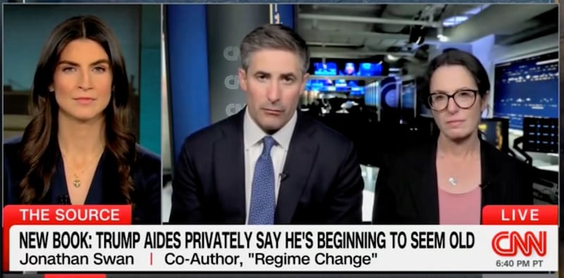 Kaitlan Collins interviews Jonathan Swan and Maggie Haberman on CNN.