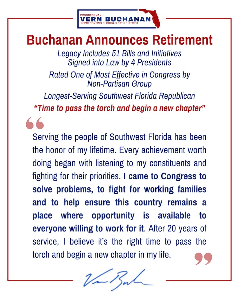 Vern Buchanan Statement