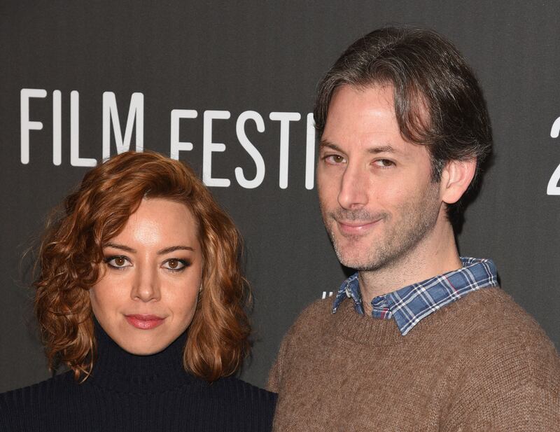 PARK CITY, UT - JANUARY 19: Actress Aubrey Plaza (L) and director Jeff Baena attend 'The Little Hours' premiere during day 1 of the 2017 Sundance Film Festival at Library Center Theater on January 19, 2017 in Park City, Utah.  (Photo by C Flanigan/FilmMagic)