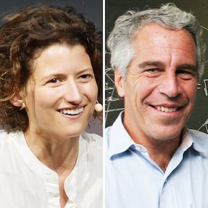 Nellie Bowles and Jeffrey Epstein.