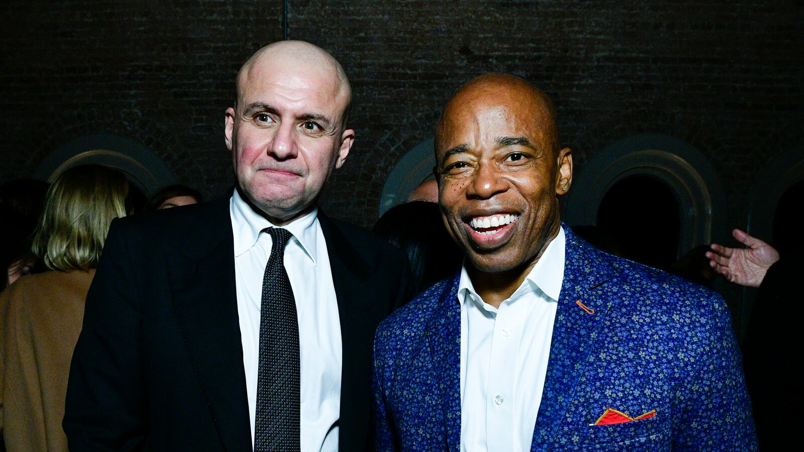 Ronn Torossian and Eric Adams attend the Mayor Elect Eric Adams Celebration Party at Zero Bond on November 02, 2021 in New York City.