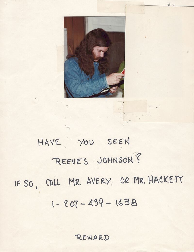 The original missing person flyer