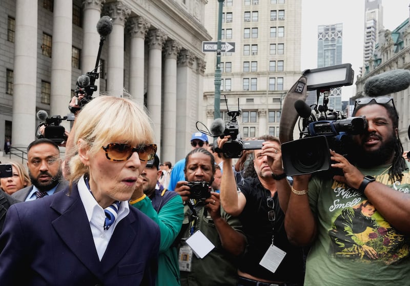 Writer E. Jean Carroll leaves the 2nd U.S. Circuit Court of Appeals, where former U.S. President Donald Trump is asking a federal appeals court to overturn a $5 million jury verdict finding him liable for sexually assaulting and defaming her, who accused Trump of raping her nearly three decades ago, in Manhattan, New York, U.S., September 6, 2024.
