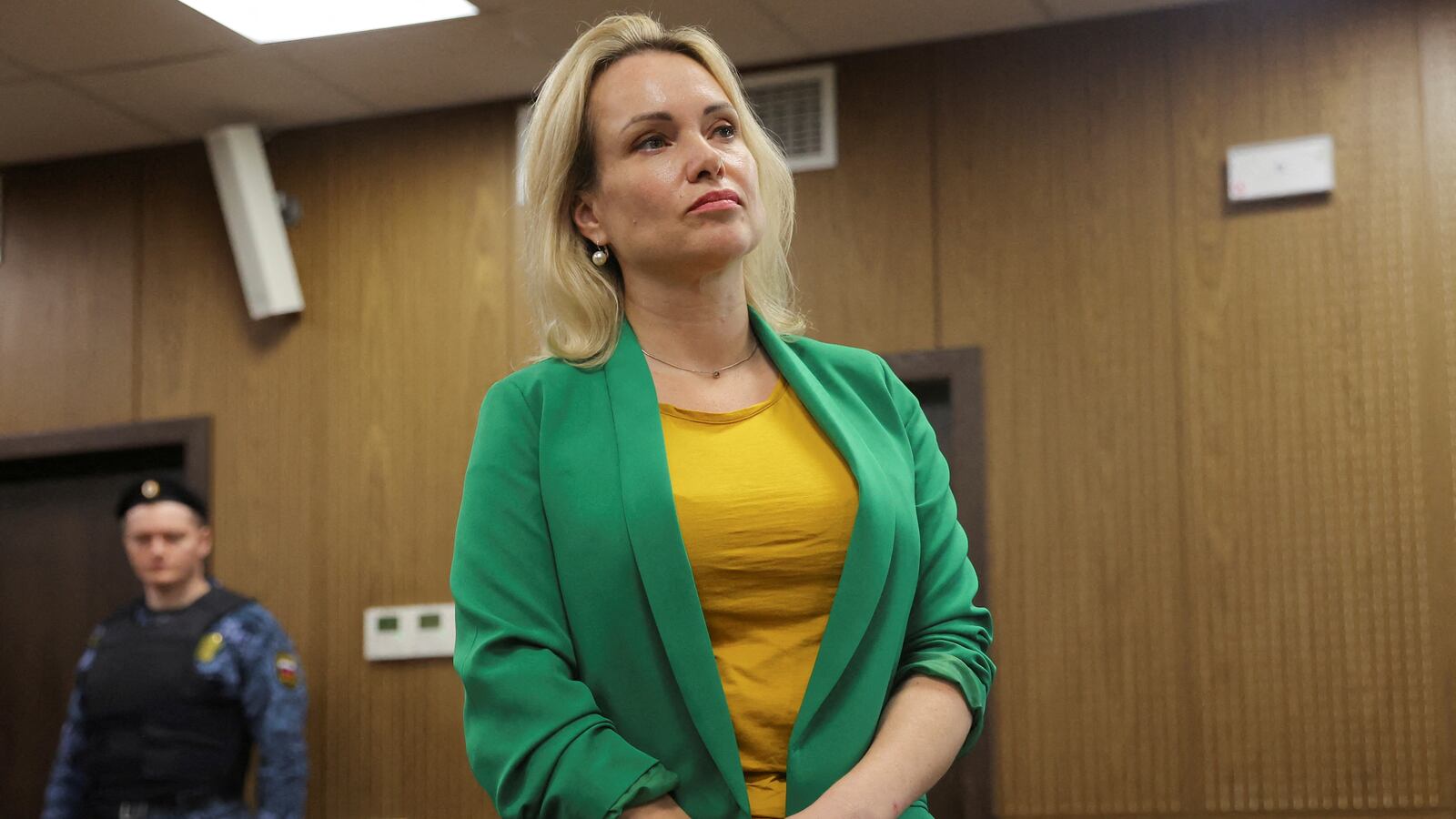 Former Russian state TV employee Marina Ovsyannikova.