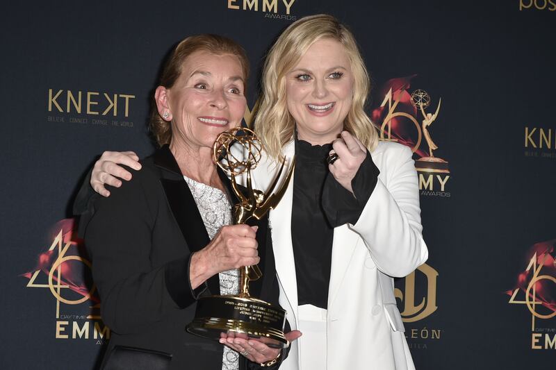 udy Sheindlin, with her Lifetime Achievement Award, and Amy Poehler