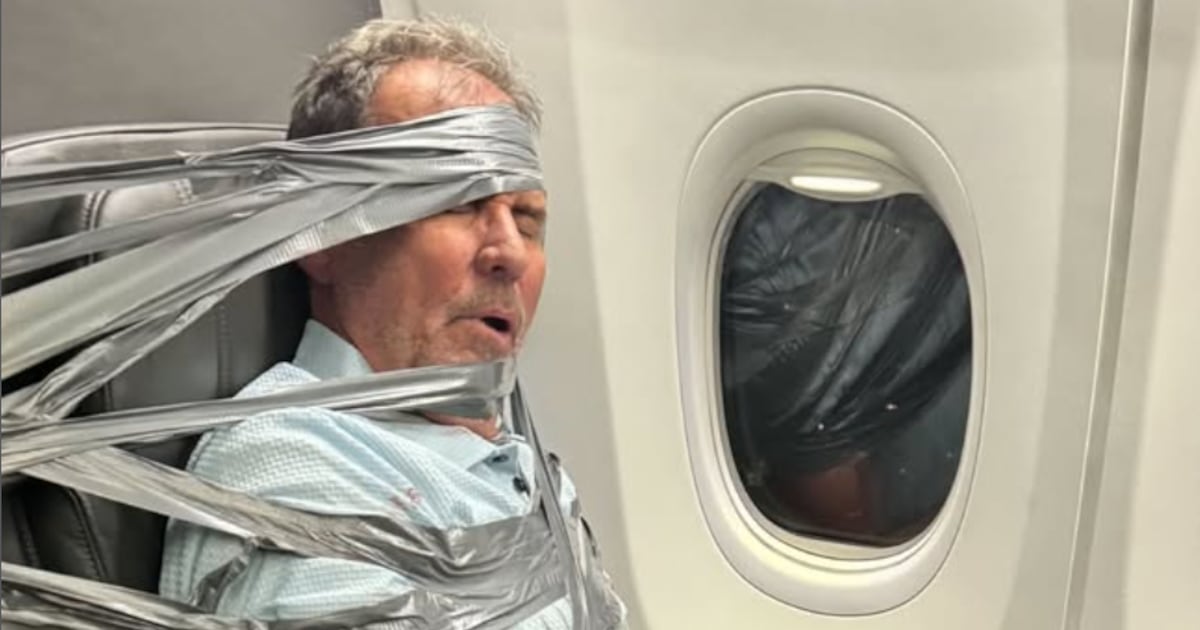 Chaos-Causing Passenger Duct-Taped to Seat Mid-Air