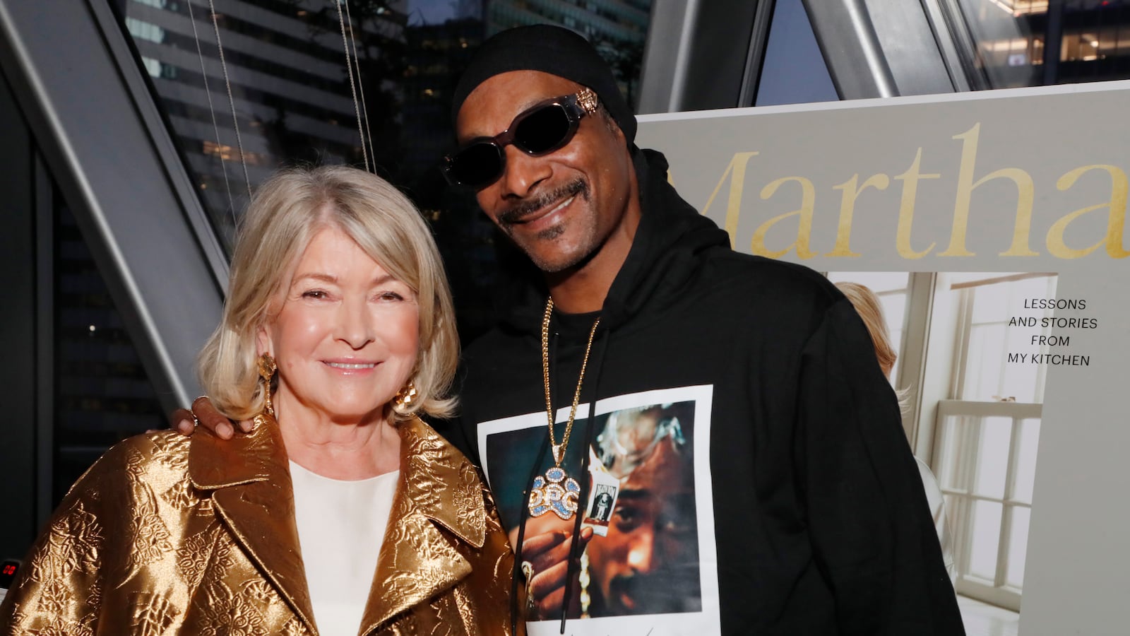 NEW YORK, NEW YORK - OCTOBER 16: (L-R) Martha Stewart and Snoop Dogg attend Martha Stewart's 100th Book Party Celebration during Food Network New York City Wine & Food Festival presented by Invesco QQQ at Four Twenty Five on October 16, 2024 in New York City. (Photo by Astrid Stawiarz/Getty Images for NYCWFF)