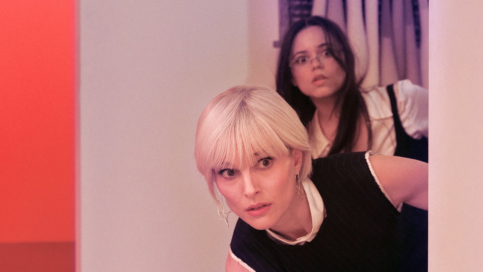 Natalie Portman and Jenna Ortega appear in The Gallerist by Cathy Yan, an official selection of the 2026 Sundance Film Festival. Courtesy of Sundance Institute | photo by MRC II Distribution Company L.P.