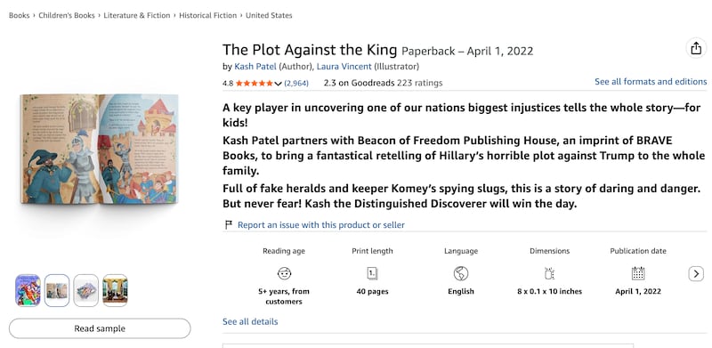 The description of Patel's first Trumpy children's book. He has now published three.