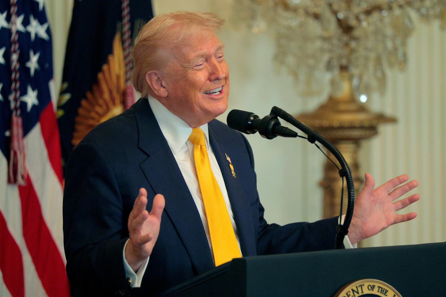 Trump Fixates Over MAGA Rapper's Skin at Black History Event