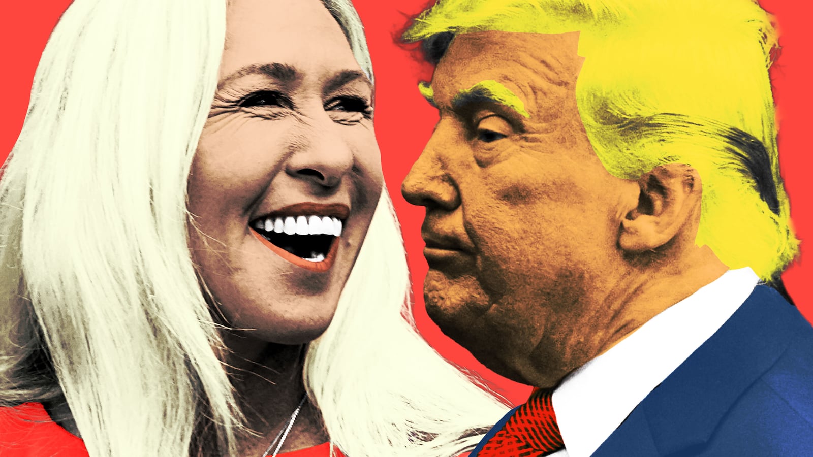 Marjorie Taylor Greene and Donald Trump