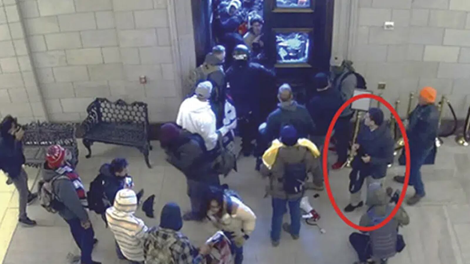 Elliot Resnick, former editor of The Jewish Press, in the U.S. Capitol building on Jan. 6
